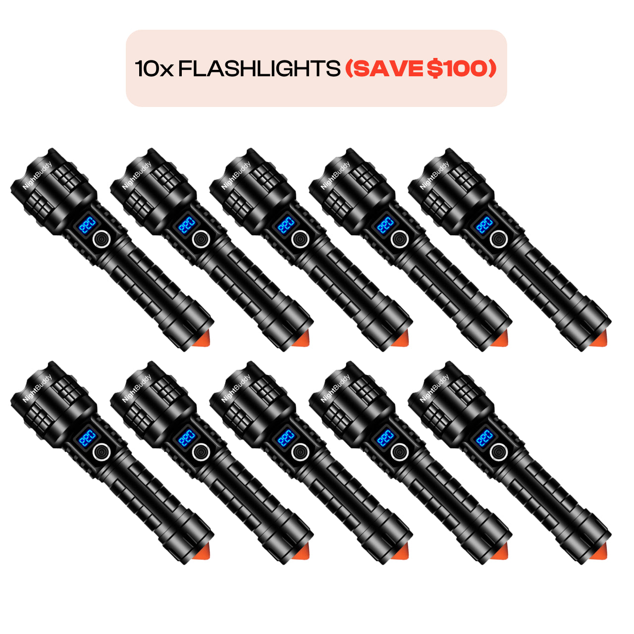bright guy rechargeable flashlight NightBuddy Powerful Rechargeable Tactical LED Flashlight 5000 High Lumens for Home Camping or Survival with Emergency Window Breaker 5 Light Modes