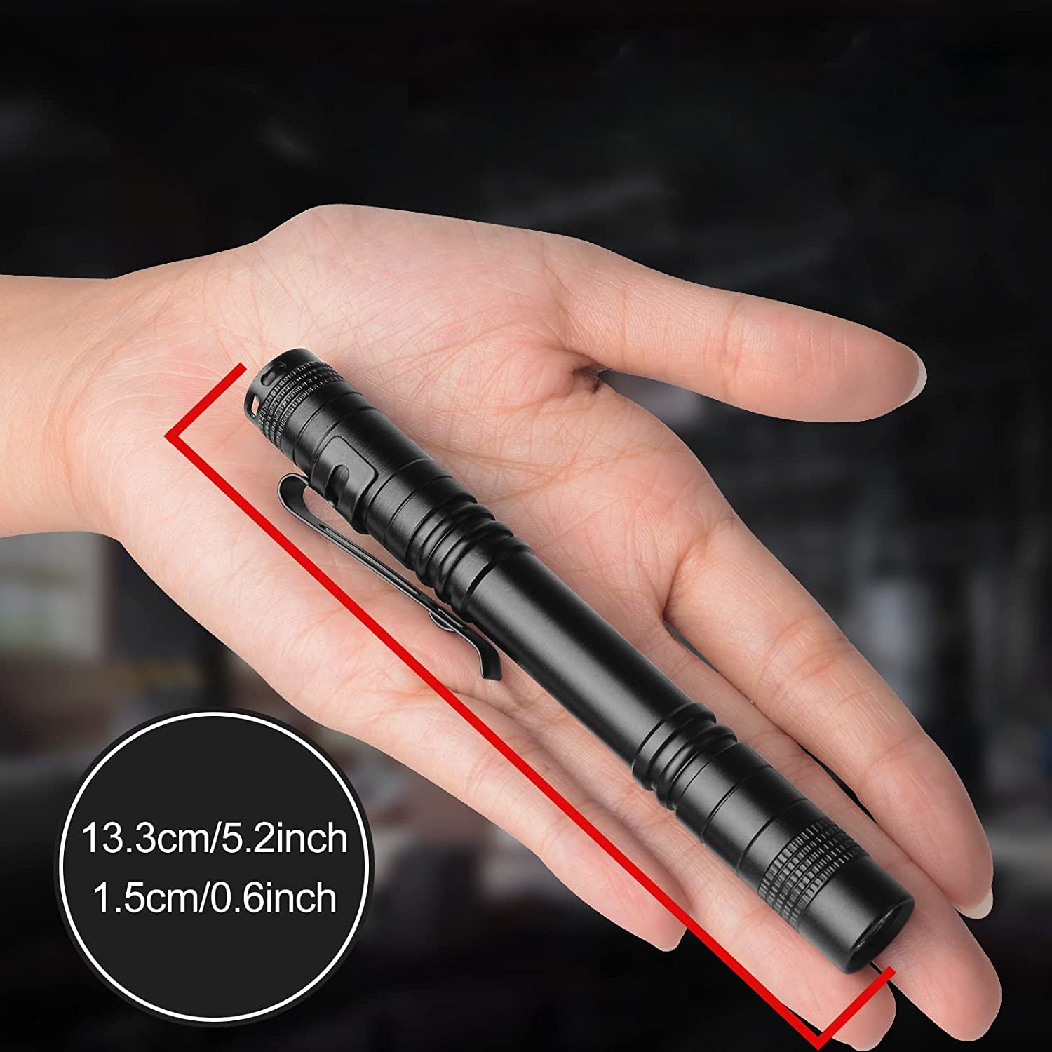 Mini LED Flashlight – 1000 Lumens, 5 Modes, Rechargeable, Small Penlight Torch For EDC Or Emergencies